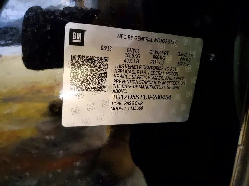 2018 CHEVROLET MALIBU LT  