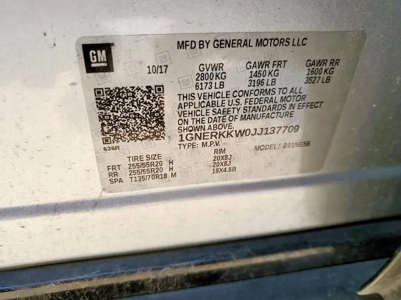 2018 CHEVROLET TRAVERSE PREMIER  