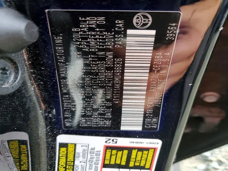 2021 TOYOTA CAMRY SE  