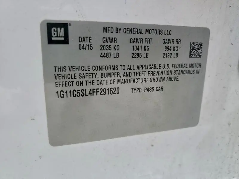 2015 CHEVROLET MALIBU 1LT  