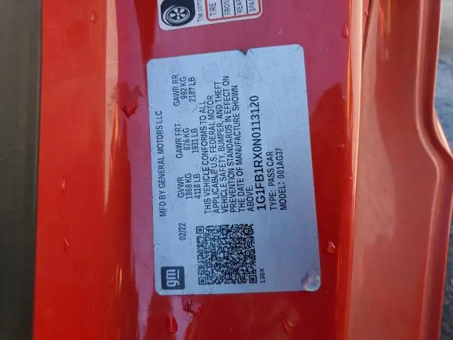 2022 CHEVROLET CAMARO LS  