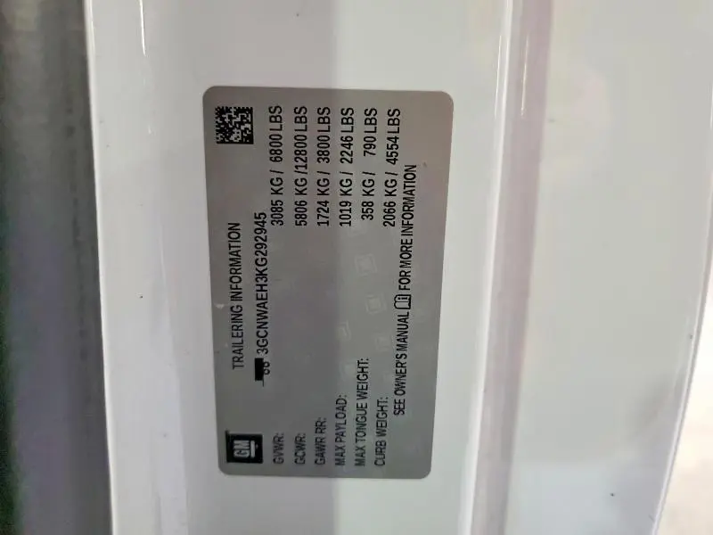 2019 CHEVROLET SILVERADO C1500  