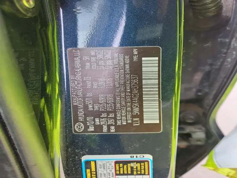 2010 HYUNDAI SANTA FE LIMITED  