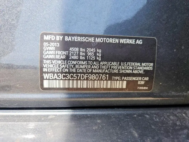 2013 BMW 320 I XDRIVE  