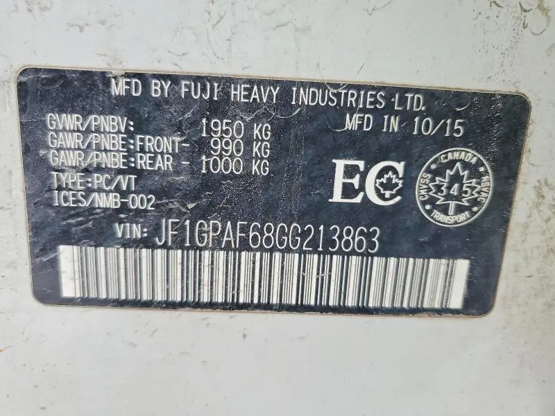 2016 SUBARU IMPREZA PREMIUM PLUS  