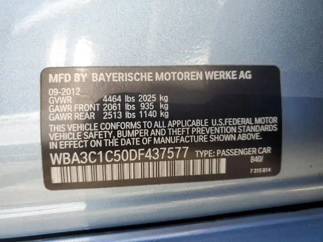 2013 BMW 328 I SULEV  