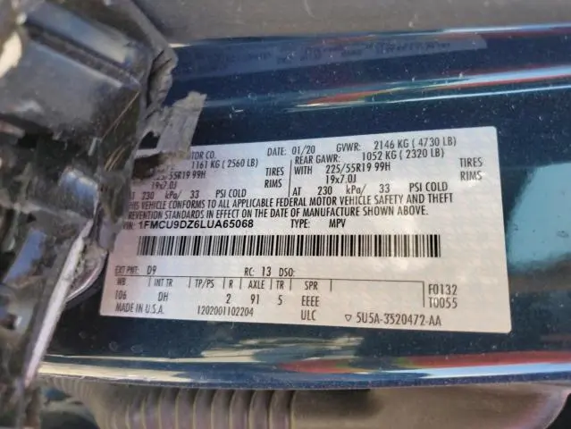 2020 FORD ESCAPE TITANIUM  