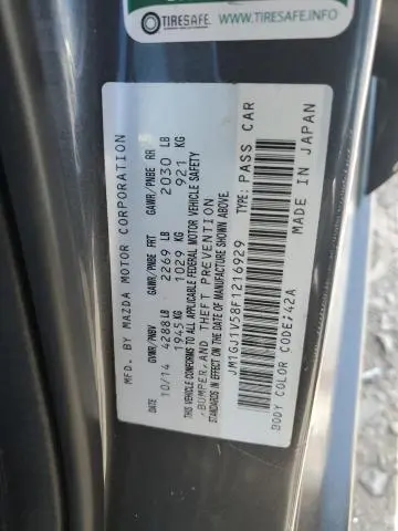 2015 MAZDA 6 TOURING  