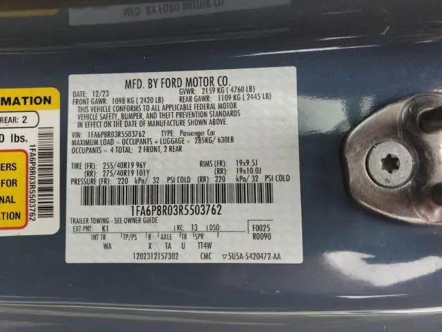 2024 FORD MUSTANG DARK HORSE  