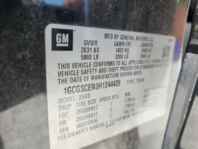 2017 CHEVROLET COLORADO LT  