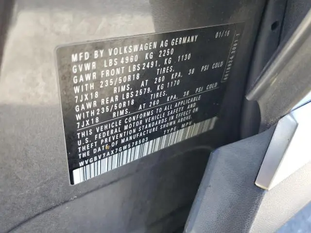 2016 VOLKSWAGEN TIGUAN S  