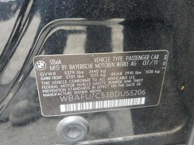 2011 BMW 535 XI  