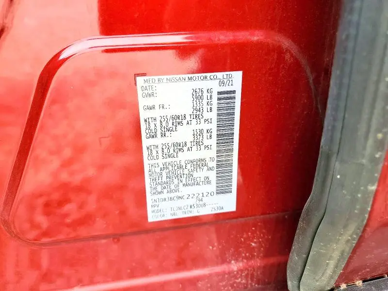 2022 NISSAN PATHFINDER SV  