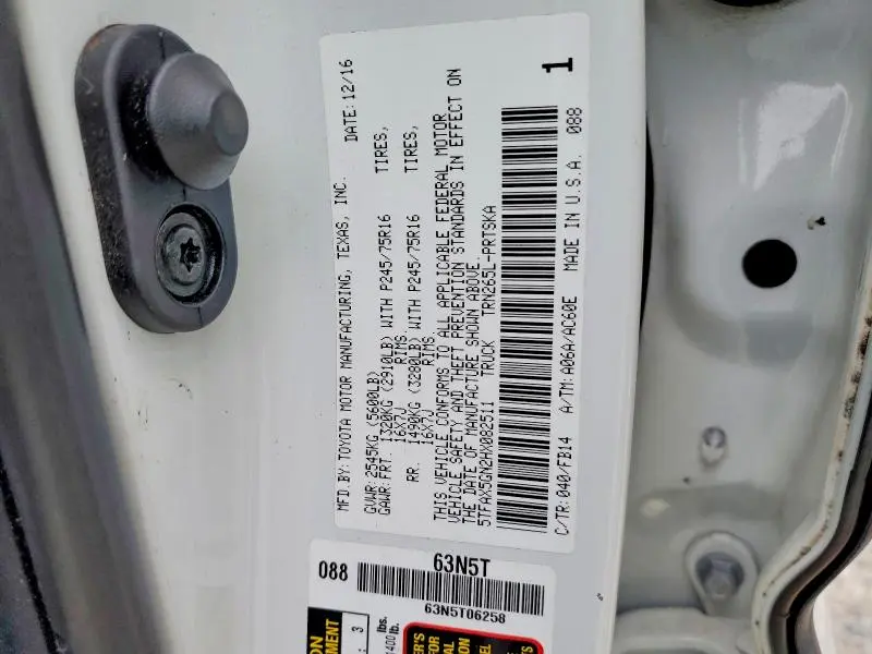 2017 TOYOTA TACOMA DOUBLE CAB  