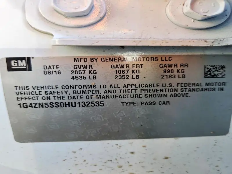 2017 BUICK LACROSSE PREFERRED  