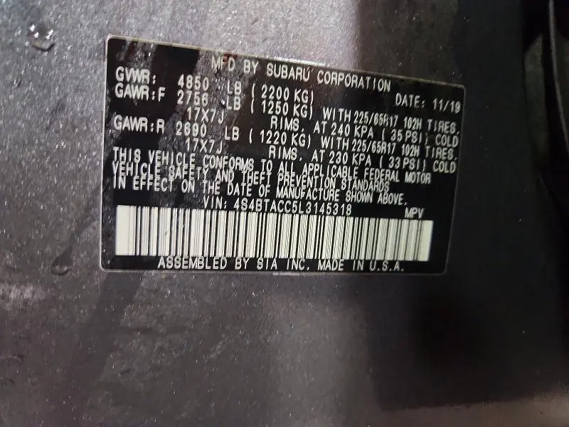 2020 SUBARU OUTBACK PREMIUM  