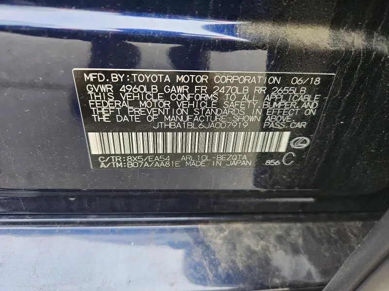 2018 LEXUS GS 300 BASE  