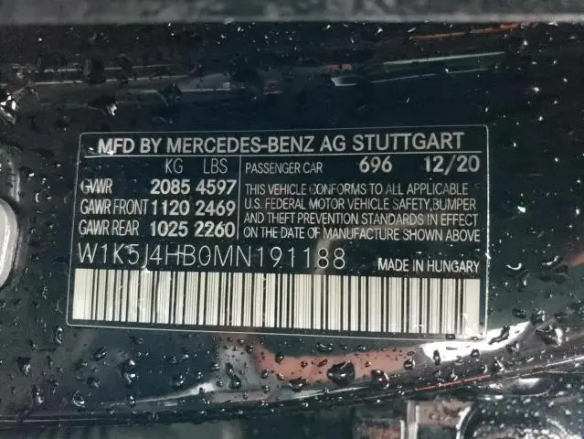 2021 MERCEDES-BENZ CLA 250 4MATIC  
