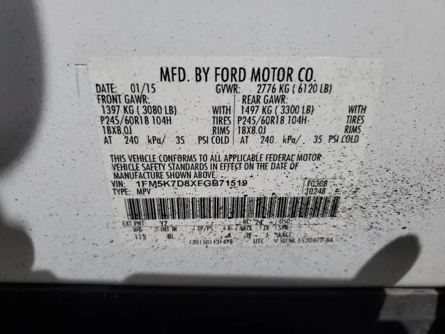 2015 FORD EXPLORER XLT  