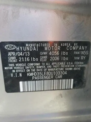 2013 HYUNDAI ELANTRA GT   