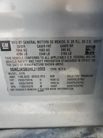 2017 CHEVROLET TRAX LS  