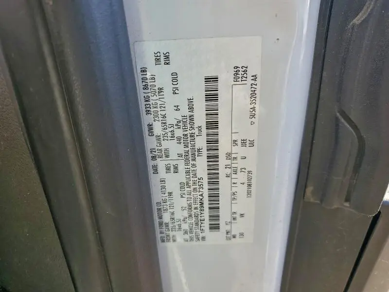 2021 FORD TRANSIT T-150  