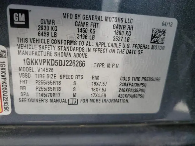2013 GMC ACADIA SLE  