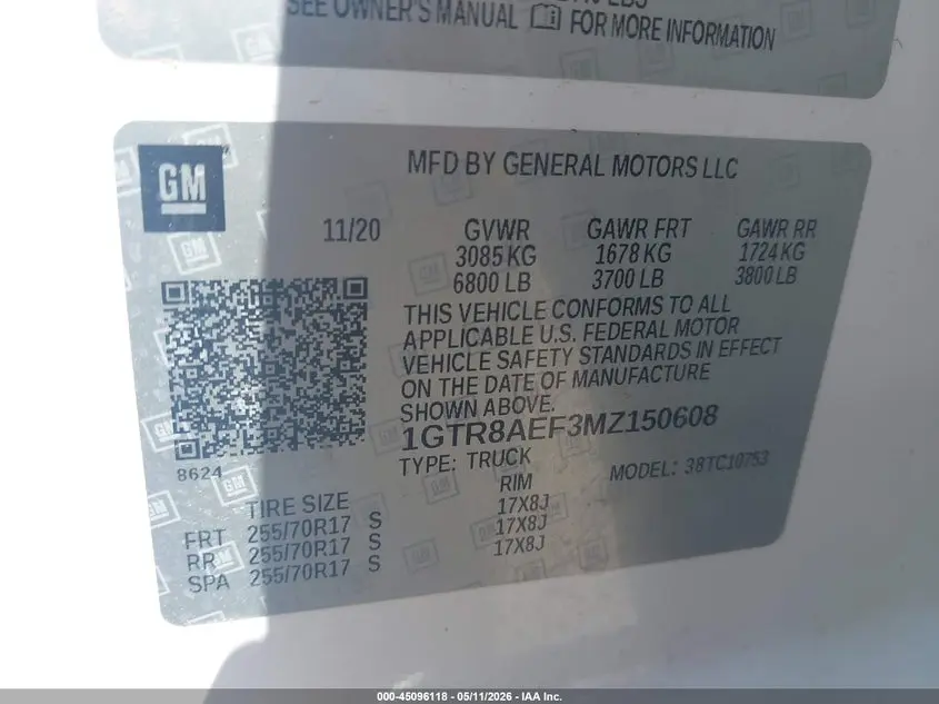 2021 GMC SIERRA 1500 2WD  STANDARD BOX