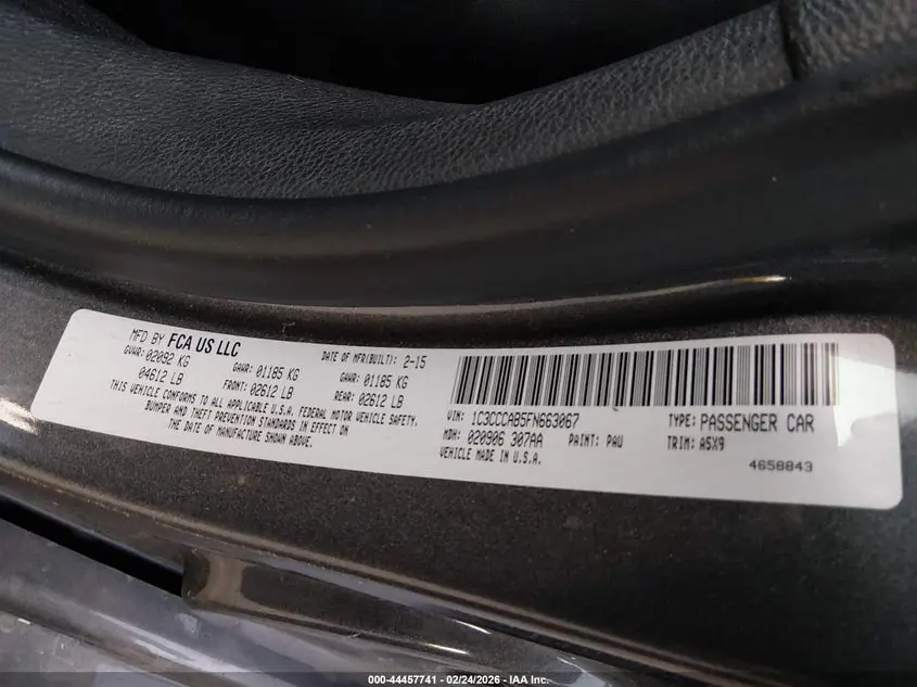 2015 CHRYSLER 200 LIMITED