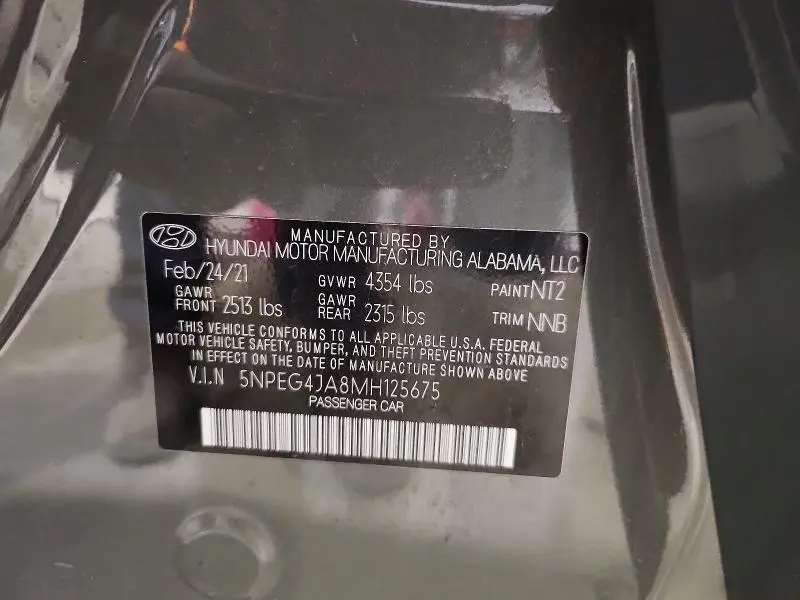 2021 HYUNDAI SONATA SE  