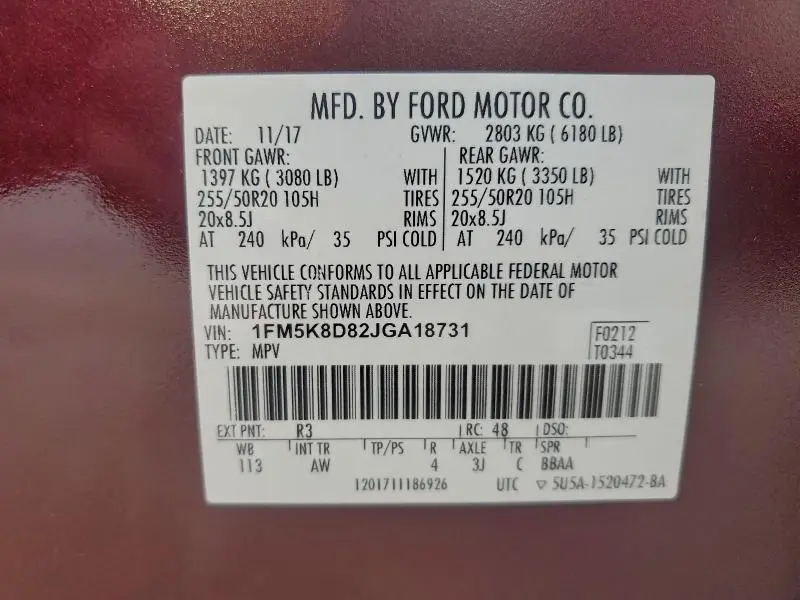 2018 FORD EXPLORER XLT  
