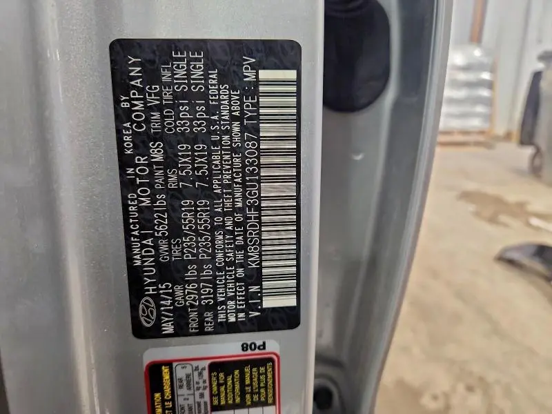 2016 HYUNDAI SANTA FE SE ULTIMATE  