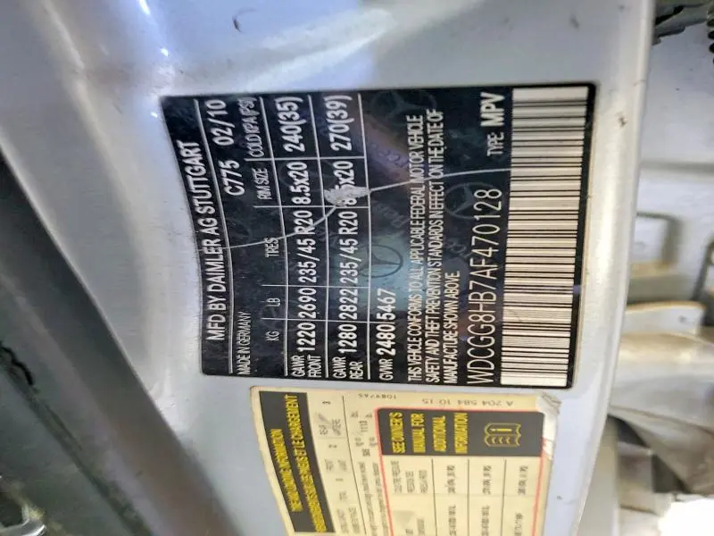 2010 MERCEDES-BENZ GLK 350 4MATIC  