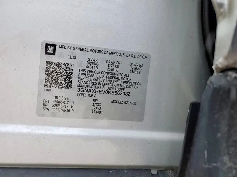 2019 CHEVROLET EQUINOX LS  