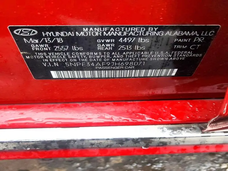 2018 HYUNDAI SONATA SPORT  