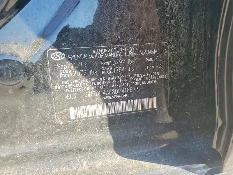 2013 HYUNDAI ELANTRA GLS  