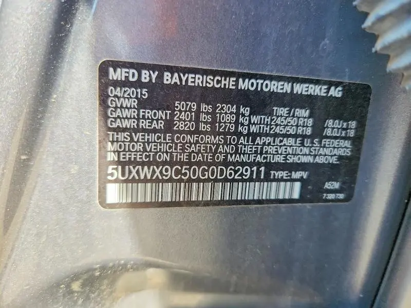 2016 BMW X3 XDRIVE28I  