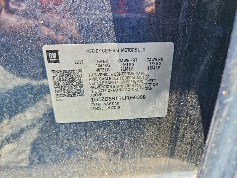 2020 CHEVROLET MALIBU L   