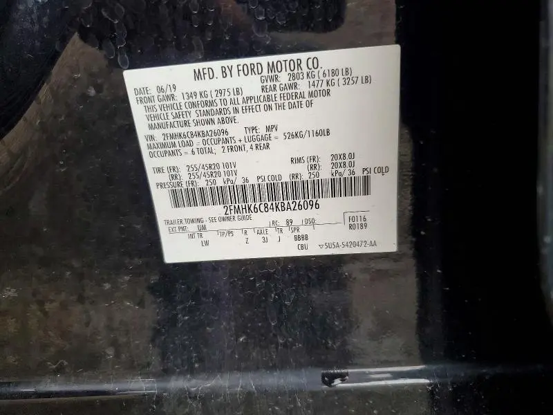 2019 FORD FLEX SEL  