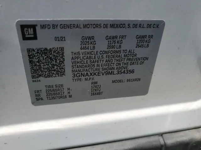2021 CHEVROLET EQUINOX LT  