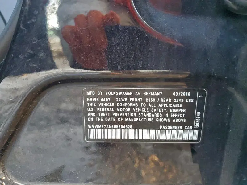 2017 VOLKSWAGEN CC R-LINE  