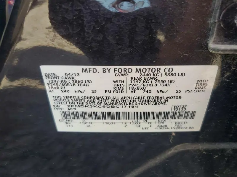 2013 FORD EDGE LIMITED  
