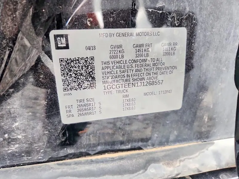 2018 CHEVROLET COLORADO ZR2  
