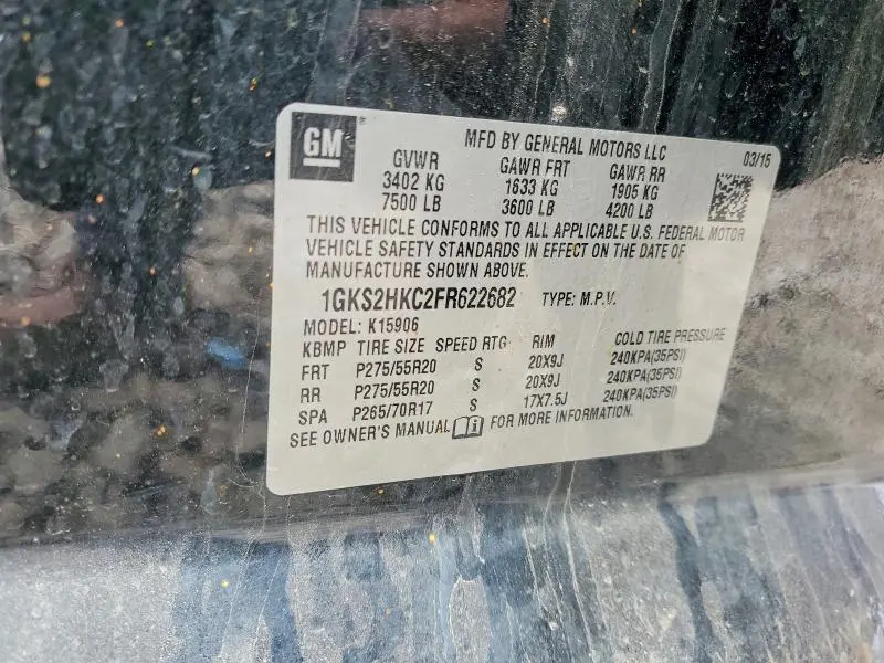 2015 GMC YUKON XL K1500 SLT  