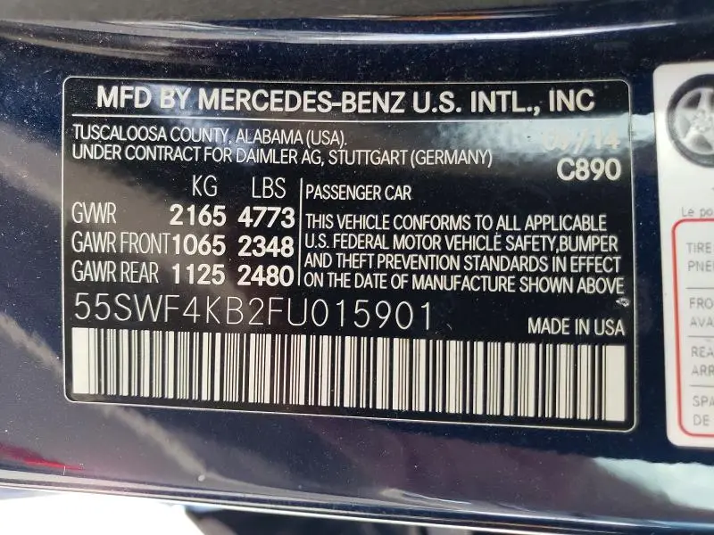 2015 MERCEDES-BENZ C 300 4MATIC  