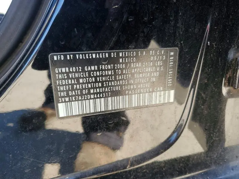 2013 VOLKSWAGEN JETTA BASE  