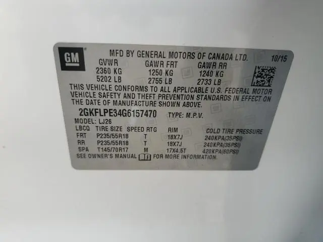 2016 GMC TERRAIN SLT  