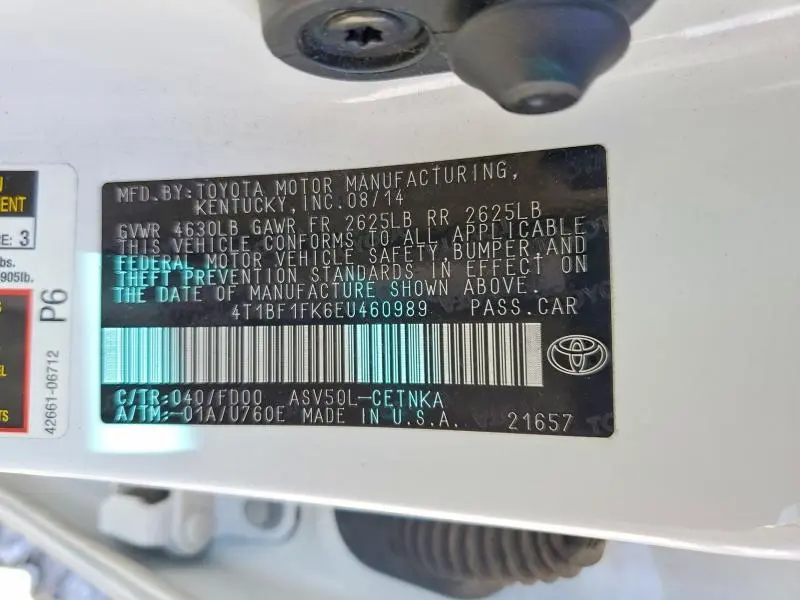 2014 TOYOTA CAMRY LE  
