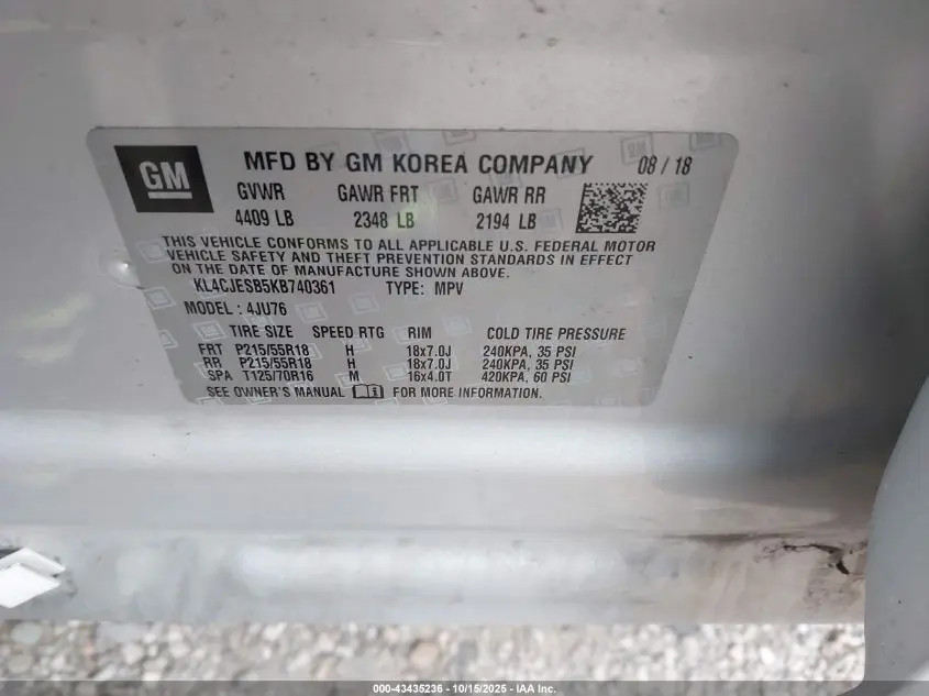 2019 BUICK ENCORE AWD PREFERRED