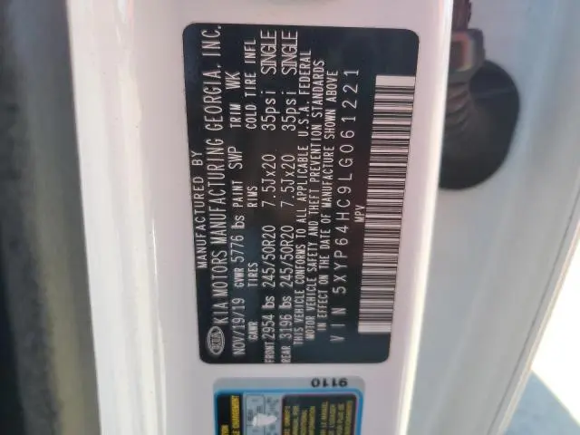 2020 KIA TELLURIDE S  